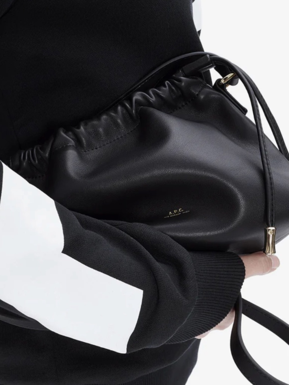 A.P.C. Ninon Mini Bag in Black - Picture 2 of 4